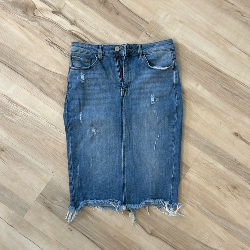Risen Denim Skirt - M